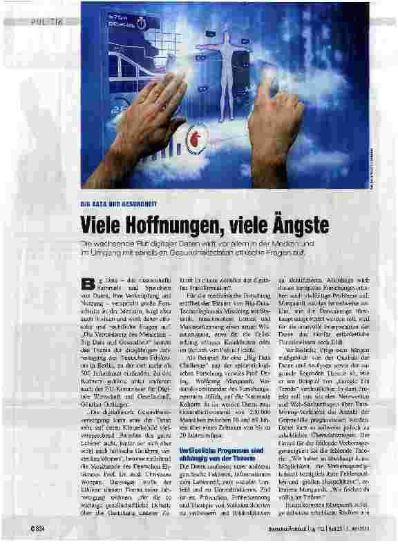 Vorschauseite 1: Viele Hoffnungen, viele Ängste