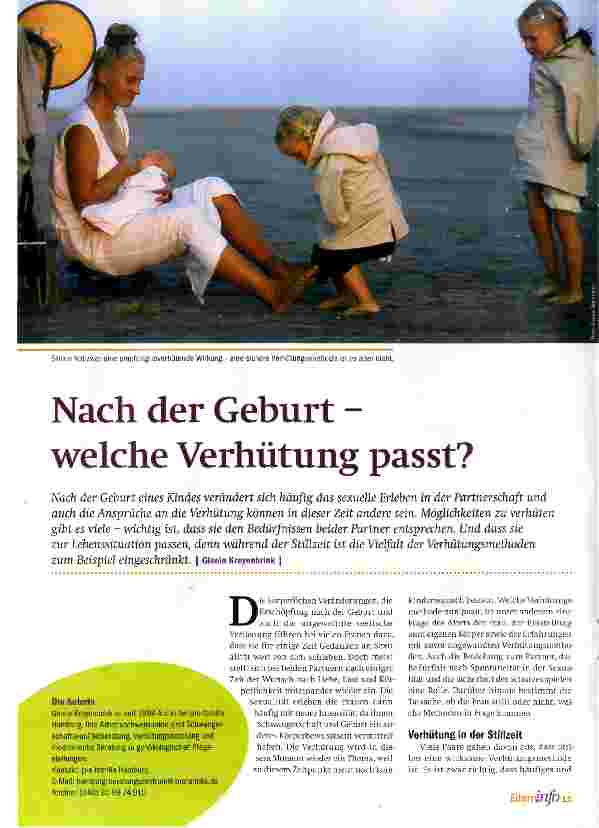 Vorschauseite 1: Nach der Geburt -welche Verhütung passt?