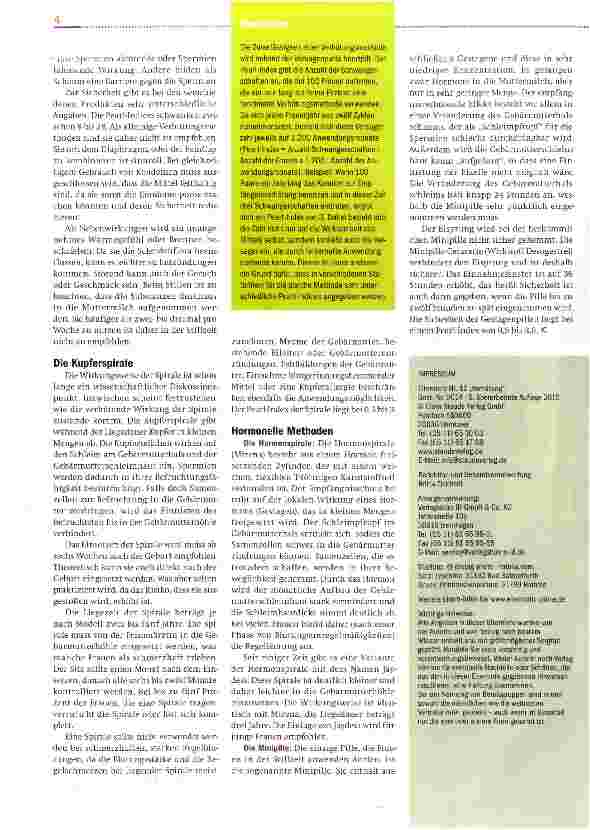 Vorschauseite 3: Nach der Geburt -welche Verhütung passt?