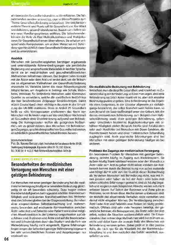 Vorschauseite 2: Partizipative Gesundheitsförderung mit Menschen mit Behinderung