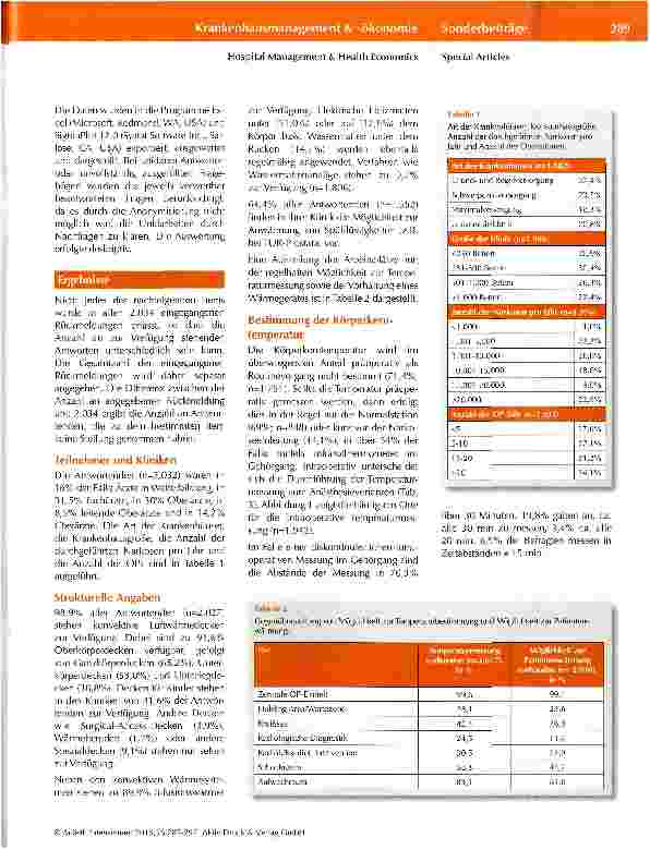 Vorschauseite 3: Anwendungsrealität des perioperativen Wärmemanagements in Deutschland