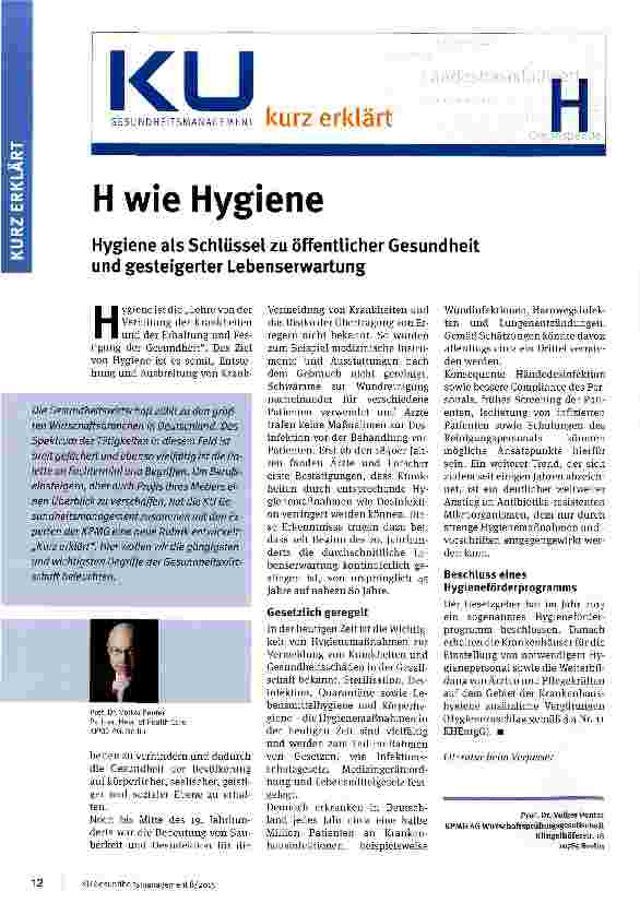 Vorschauseite 1: H wie Hygiene