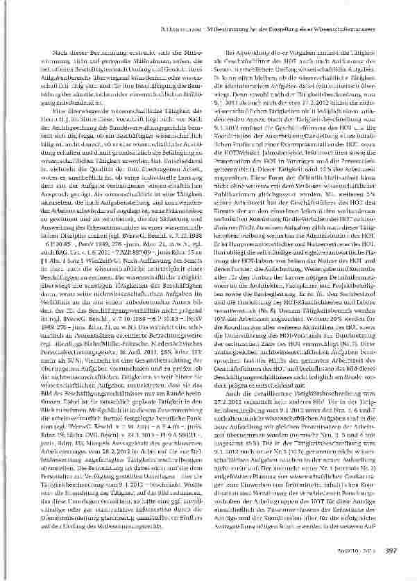Vorschauseite 3: Mitbestimmung bei der Einstellung eines Wissenschaftsmanagers