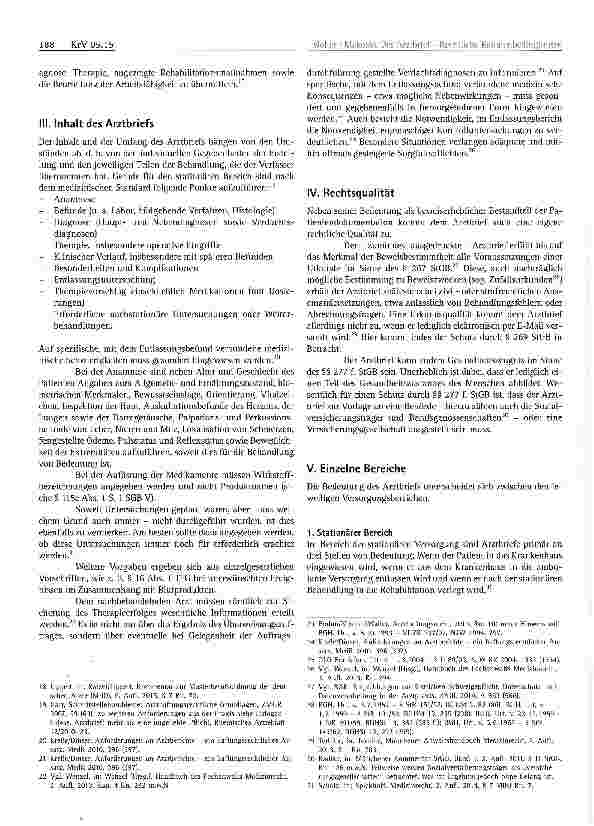 Vorschauseite 3: Der Arztbrief -Rechtliche Rahmenbedingungen