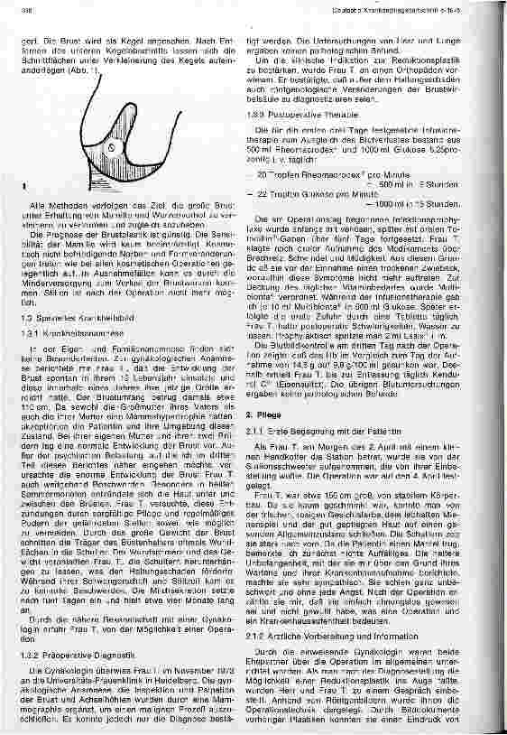 Vorschauseite 2: Pflege einer Patientin vor und nach Reduktionsplastik bei Mammahypertrophie