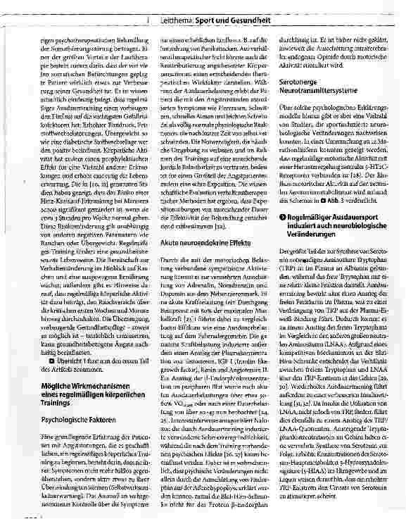 Vorschauseite 5: Körperliches Training in der Behandlung psychischer Erkrankungen