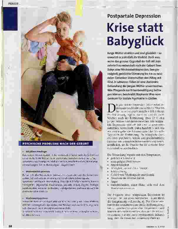 Vorschauseite 1: Krise statt Babyglück