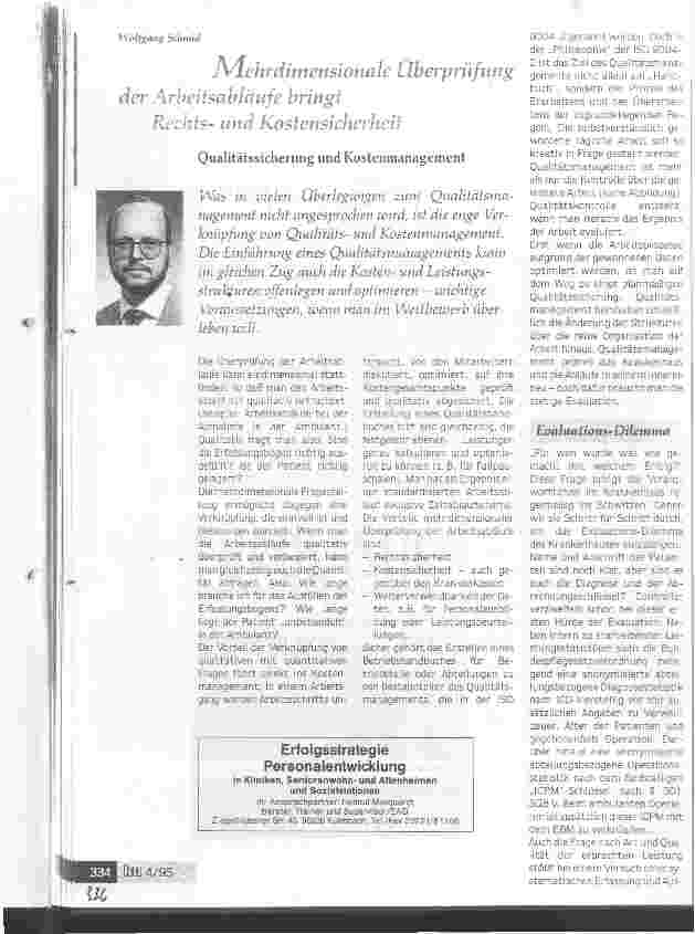 Vorschauseite 1: Mehrdimensionale Überprüfung der Arbeitsabläufe bringt Rechtsund Kostensicherheit