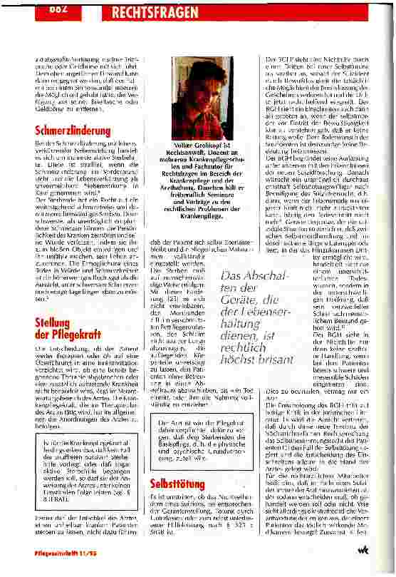 Vorschauseite 2: Problemfälle bei der Sterbehilfe Das problematische Recht auf einen menschenwürdigen Tod/2. Teil