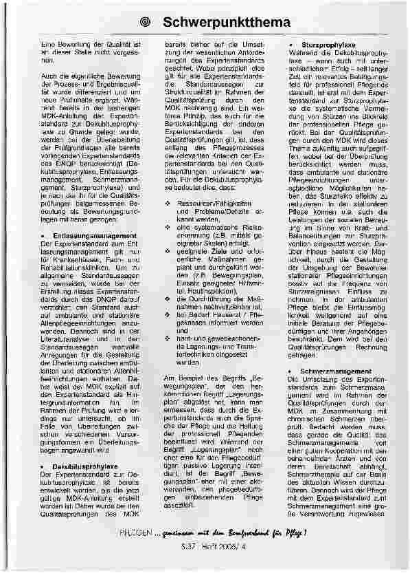 Vorschauseite 3: Qualitätsprüfungen des MDK und die Bedeutung von Expertenstandards