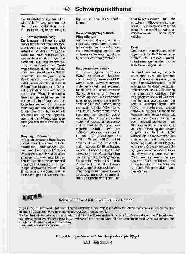 Vorschauseite 4: Qualitätsprüfungen des MDK und die Bedeutung von Expertenstandards
