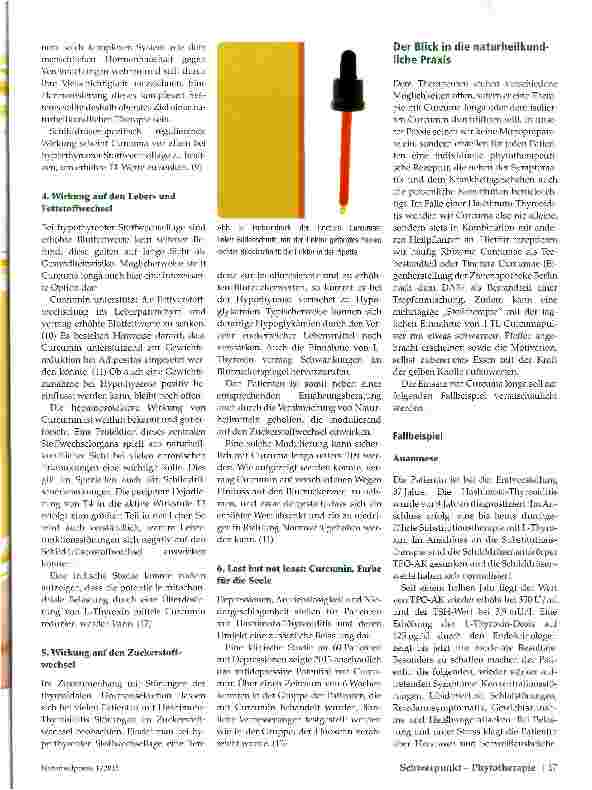 Vorschauseite 3: Curcuma longa bei der Hashimoto-Thyreoiditis