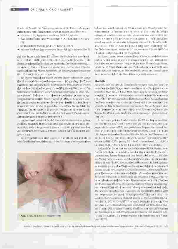 Vorschauseite 4: Ist die manuelle Untersuchung von aktiven myofaszialen Triggerpunkten bei Patienten mit Spannungskopfschmerzen zuverlässig?