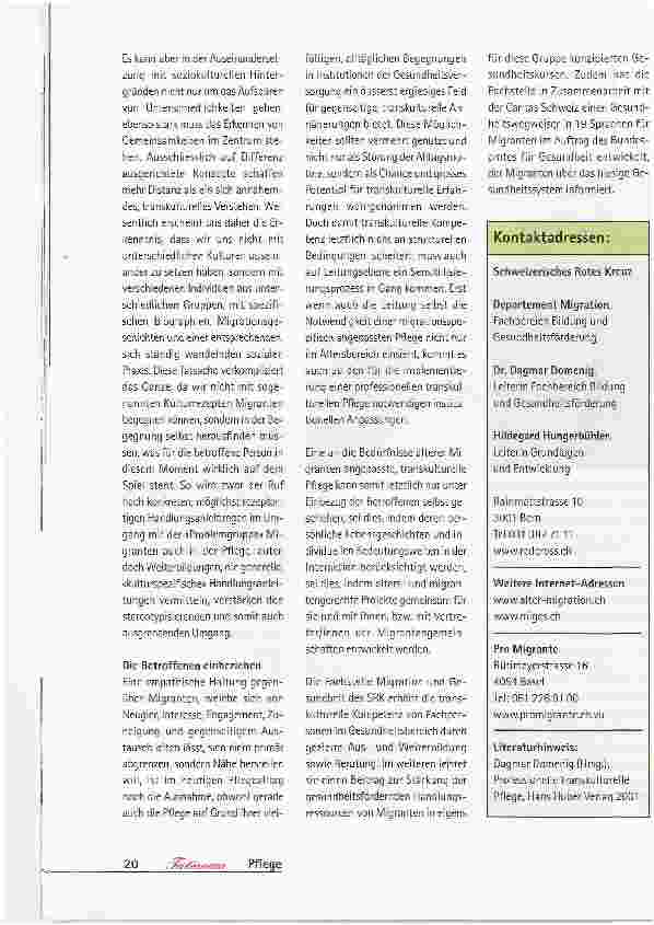 Vorschauseite 3: Transkulturelle Pflege. Die Pflege von älteren Migranten