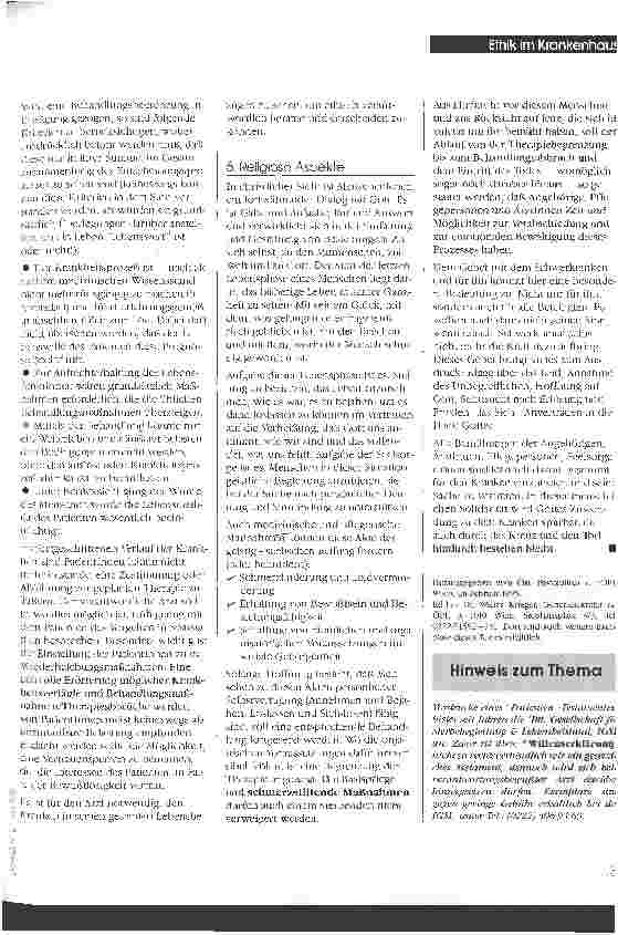 Vorschauseite 3: Entscheidungshilfen zum Problem der Therapiebegrenzung Positionspapier des Arbeitskreises Ethik im Krankenhaus im Öst. Pastoralinstitut, Wien
