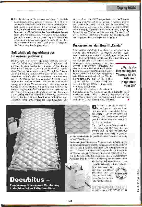 Vorschauseite 2: Der schwierige Weg zu den Beteiligten Kommentar zur Tagung des Fachbereichs IV der Deutschen Gesellschaft für Gerontologie und Geriatrie in München