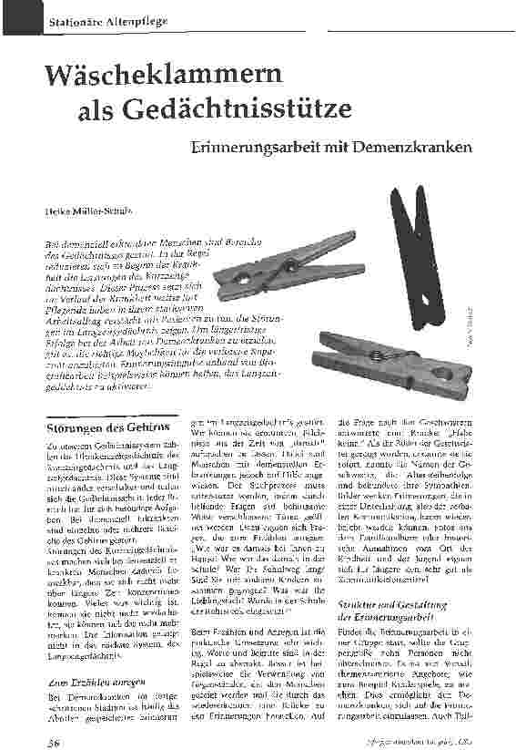 Vorschauseite 1: Wäscheklammern als Gedächtnisstütze