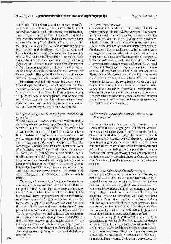 Vorschauseite 5: Migrationsspezifische Transitionen und Angehörigenpflege