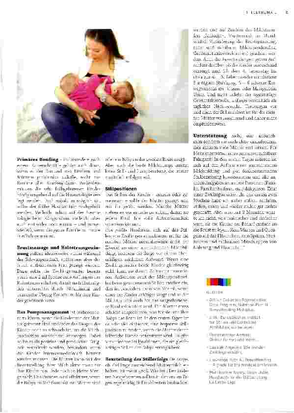 Vorschauseite 2: Zwillinge stillen -frühzeitige Information wichtig