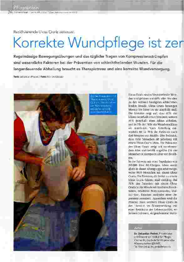 Vorschauseite 1: Korrekte Wundpflege ist zentral