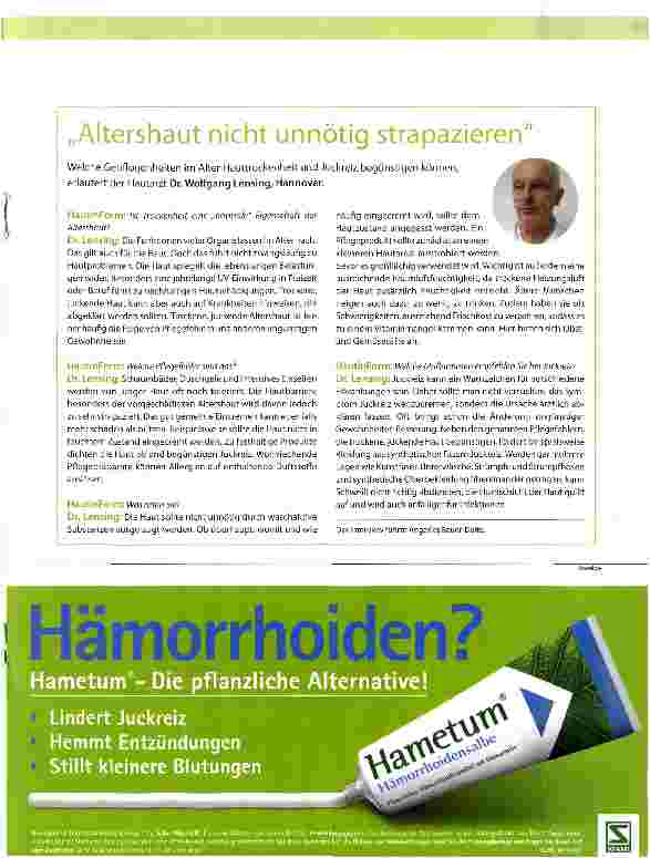 Vorschauseite 4: Altershaut im Blick behalten
