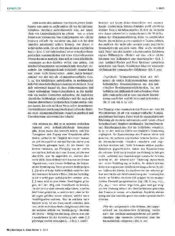 Vorschauseite 3: Über die sprachlich-narrative Einholbarkeit subjektiven Erlebens nach einer Hirnschädigung. Komplexe und einfache Patientjnnen-Erzählungen im Vergleich
