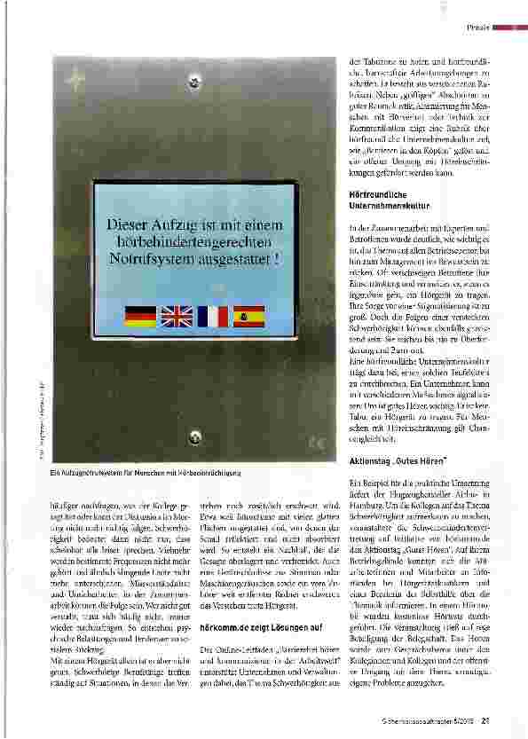 Vorschauseite 2: Barrierefrei hören und kommunizieren im Beruf