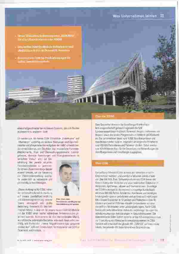 Vorschauseite 2: Revolutionäre Evolution: KHBG entscheidet sich für Krankenhausinformations System von CGM