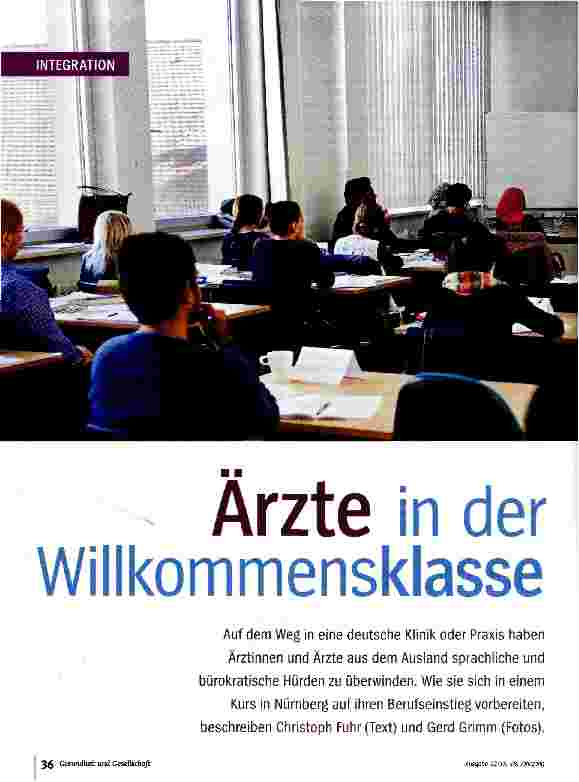 Vorschauseite 1: Ärzte in der Willkommensklasse