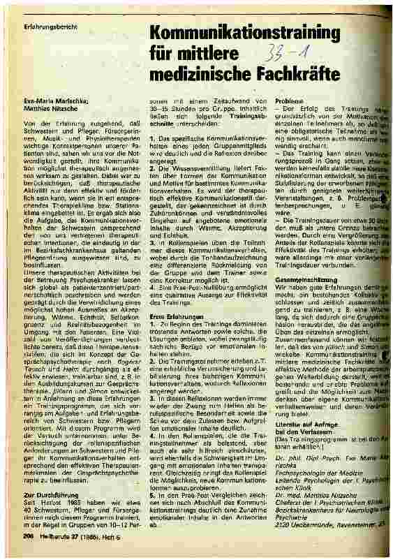 Vorschauseite 1: Kommunikationstraining für mittlere medizinische Fachkräfte