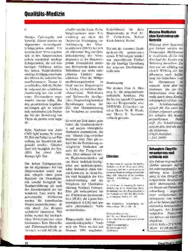Vorschauseite 5: Erfahrungen aus den Ringversuchen in der Virologie seit 1988