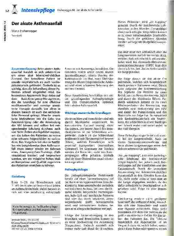 Vorschauseite 1: Der akute Asthmaanfall