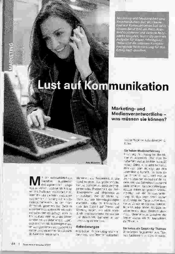 Vorschauseite 1: Lust auf Kommunikation