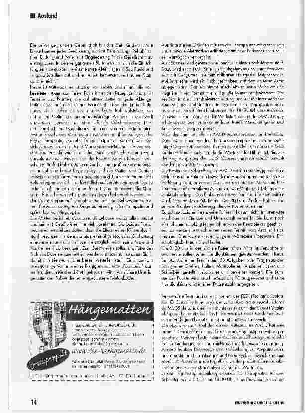 Vorschauseite 3: Von einzementierten Stühlen, Bobath in Brasilien und Herzlichkeit im Behandlungsraum