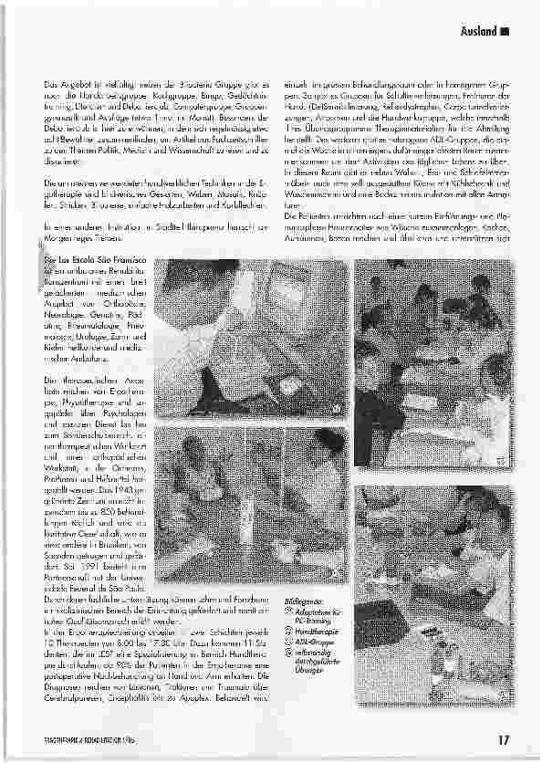Vorschauseite 6: Von einzementierten Stühlen, Bobath in Brasilien und Herzlichkeit im Behandlungsraum