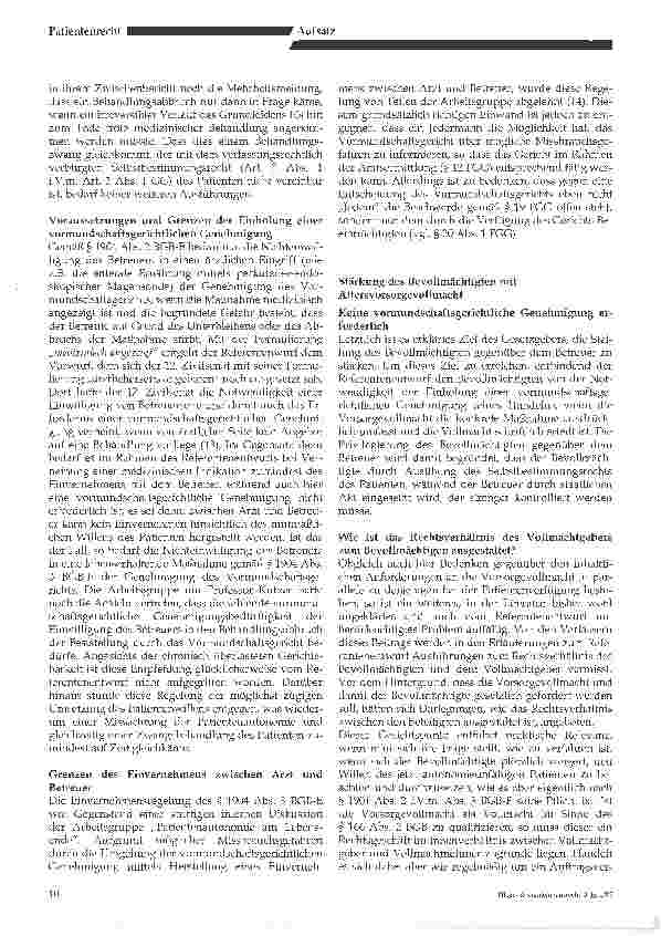 Vorschauseite 4: Der Referentenentwurf des Dritten Betreuungsrechts Änderungsgesetzes- Sterbehilfe zwischen Selbstbestimmung und (Zwangs-?) Fürsorge! -
