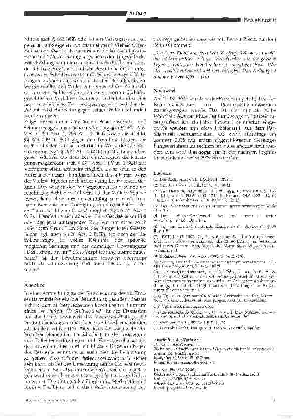 Vorschauseite 5: Der Referentenentwurf des Dritten Betreuungsrechts Änderungsgesetzes- Sterbehilfe zwischen Selbstbestimmung und (Zwangs-?) Fürsorge! -