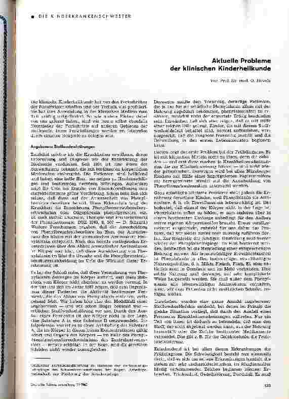 Vorschauseite 1: Aktuelle Probleme der klinischen Kinderheilkunde