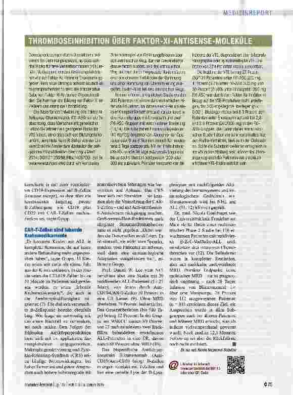 Vorschauseite 3: Ziel ist die therapiefreie Remission