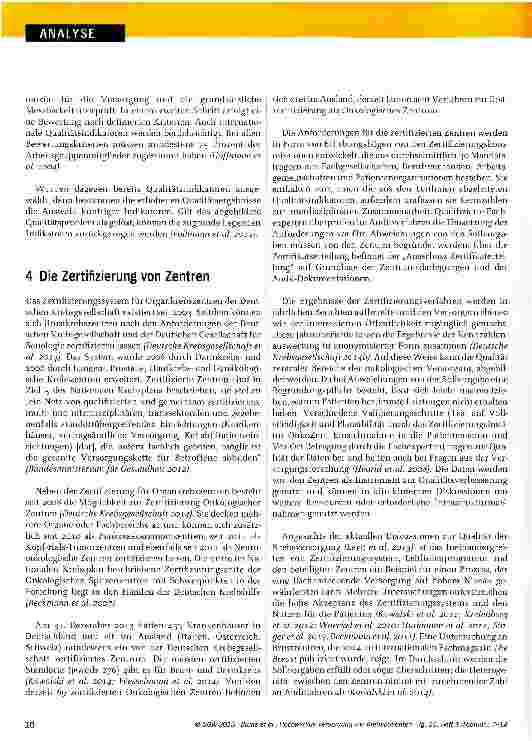 Vorschauseite 4: Hochwertige Versorgung von Krebspatienten unter deutschen Strukturvorgaben