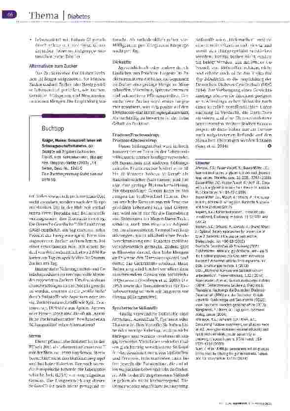 Vorschauseite 3: Kohlenhydrate für Diabetikerinnen