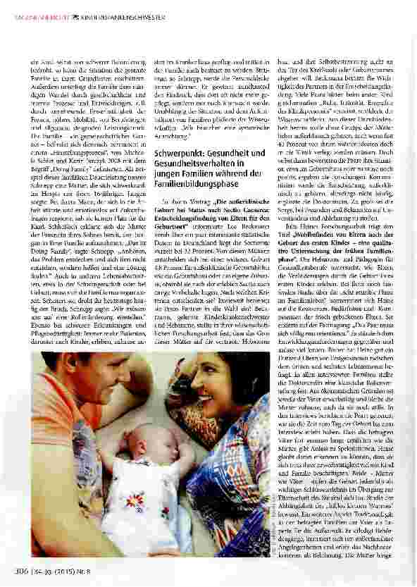 Vorschauseite 2: Familiengesundheit als Forschungsschwerpunkt