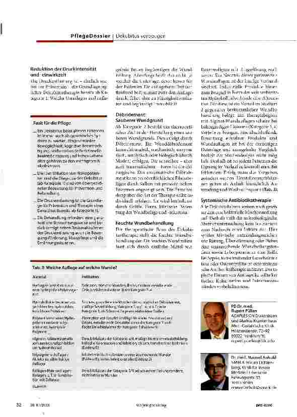 Vorschauseite 3: Dekubitus - Prävention und Therapie