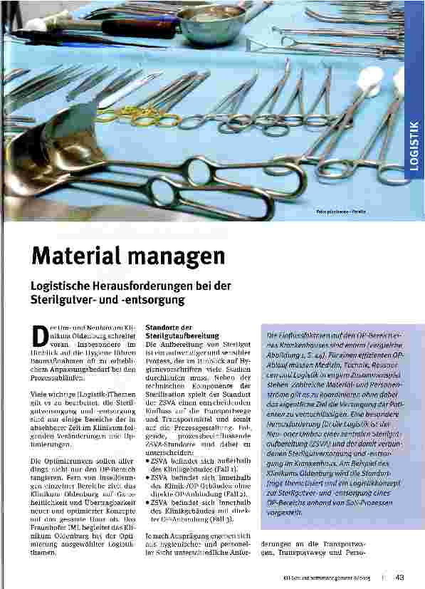 Vorschauseite 1: Material managen