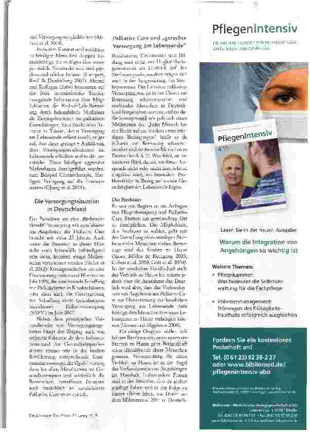 Vorschauseite 4: FÜR EINE GERECHTE VERSORGUNG AM LEBENSENDE