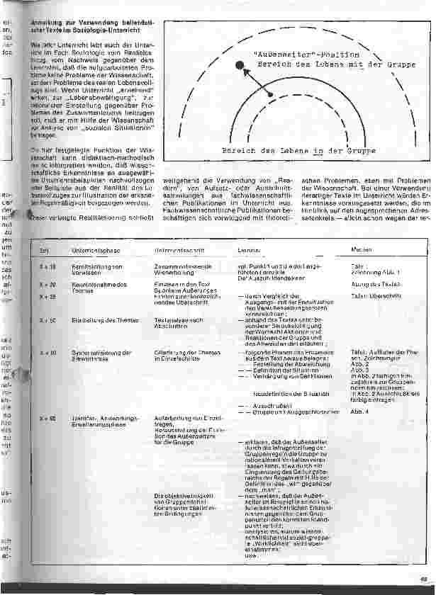Vorschauseite 4: Sozialwissenschaftliche Aspekte 6.Folge: Unterrichtsbeispiel:Anton ist ein Narr - Der Prozess der Veraußenseitung