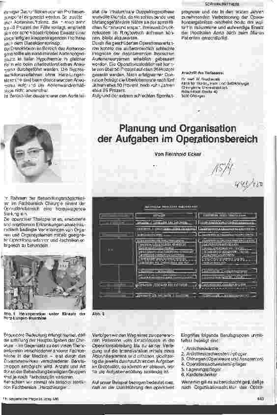 Vorschauseite 1: Planung und Organisation der Aufgaben im Operationsbereich