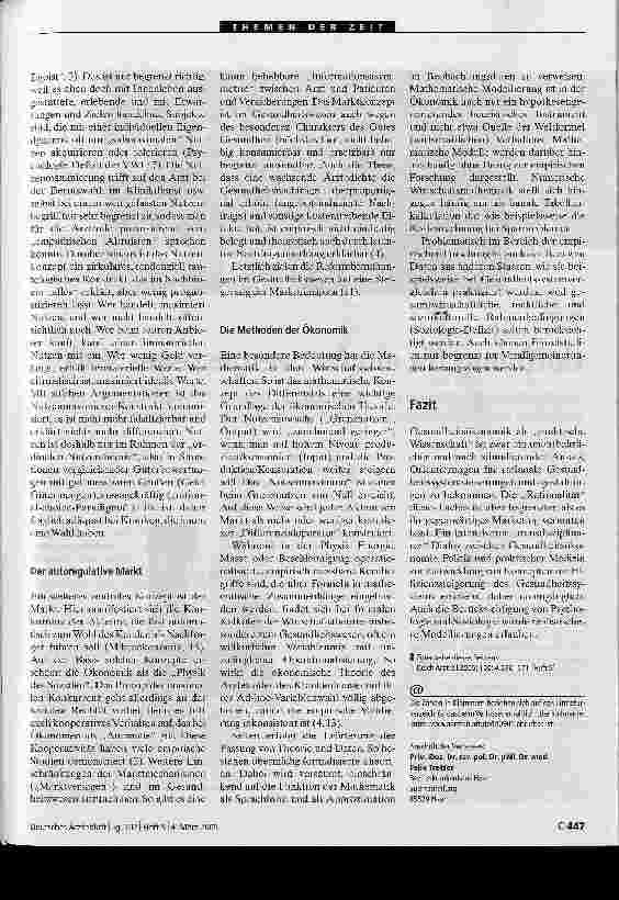 Vorschauseite 2: Krankes Gesundheitswesen und die ReformenKritik an der politischen Gesundheitsökonomie.Hoher Gestaltungsanspruch trotz großer Erkenntnisdefizite