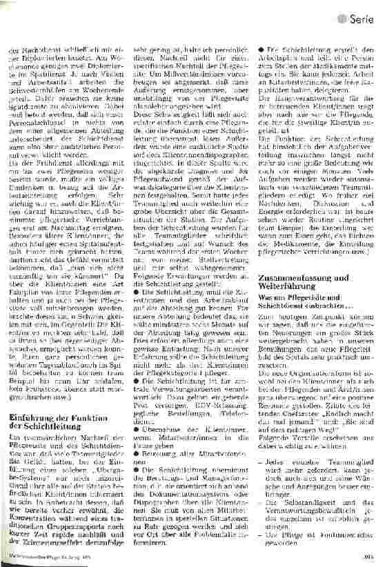 Vorschauseite 4: Theorie und Praxis der Pflegevisite 6. Folge: Der Erfahrungsbericht