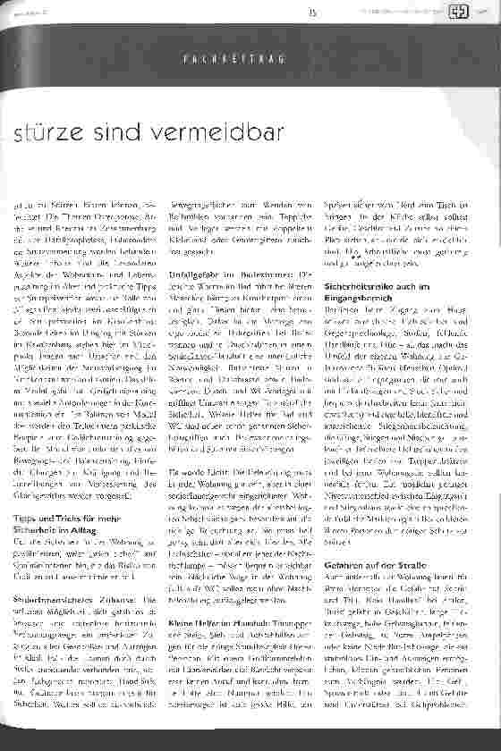 Vorschauseite 3: stürze im alter sind vermeidbar